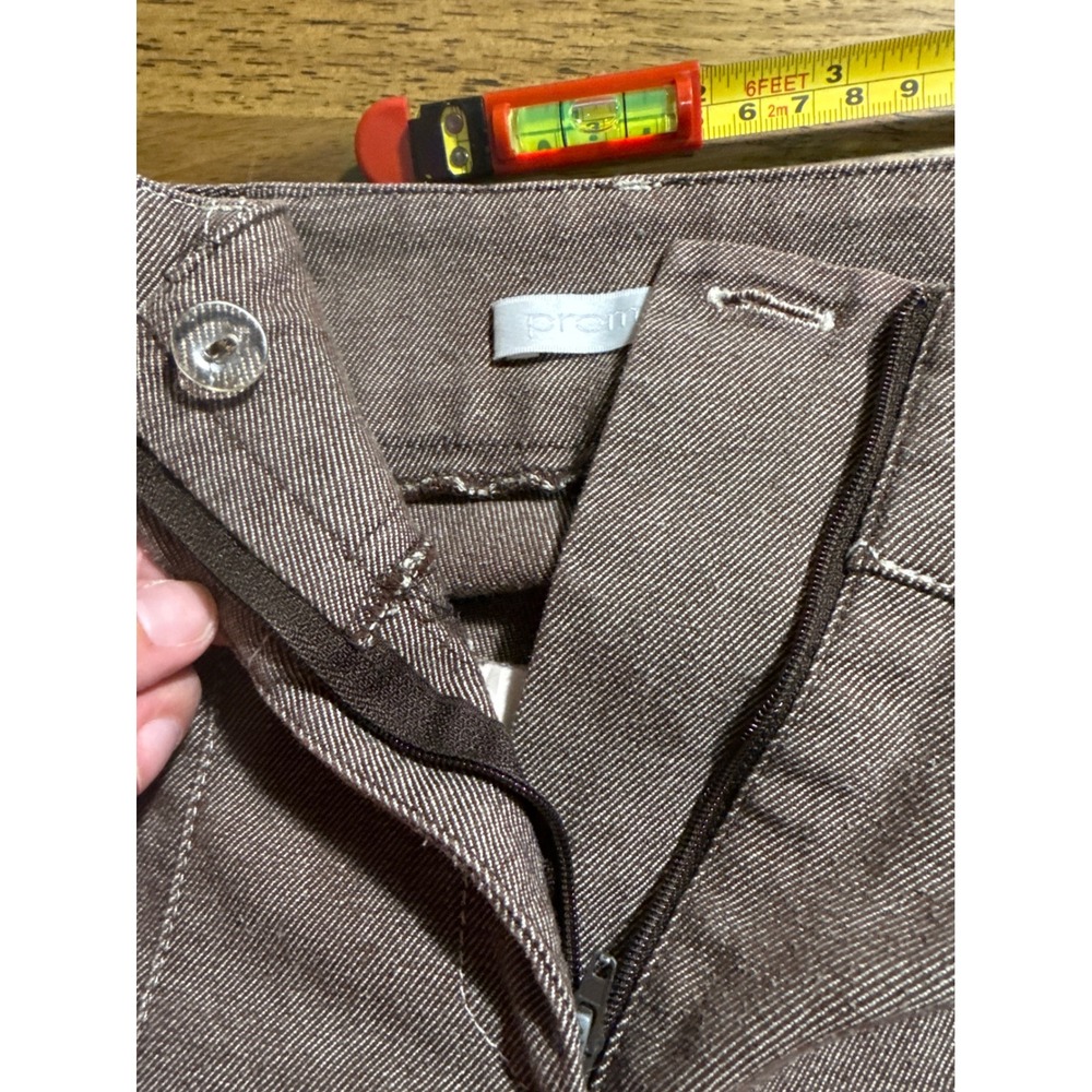 Vintage Promod Brown High Waist Trousers Crop Flare Pants Size 0? - Picture 6 of 8